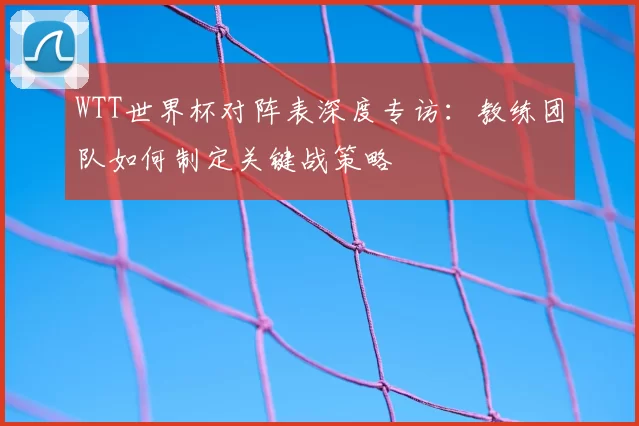 WTT世界杯对阵表深度专访：教练团队如何制定关键战策略